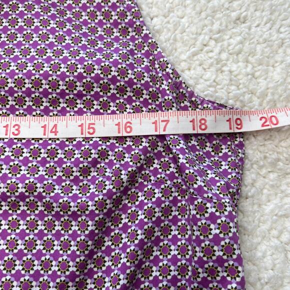 Charter Club Golf Collection Purple Pattern Sleeveless Button Up Blouse 10 - Picture 6 of 7